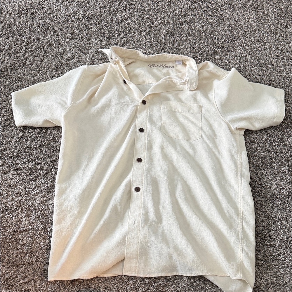 Caribbean Cream Button Down Shirt